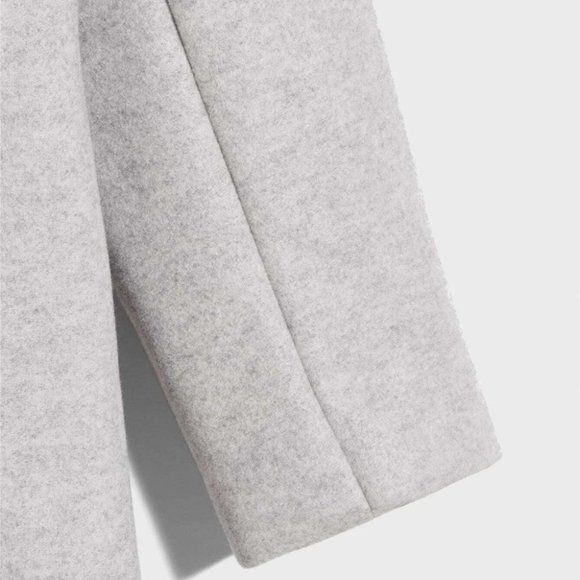 Casual Light Gray Lapel Collar Men's Overcoat - Picture 7 of 7